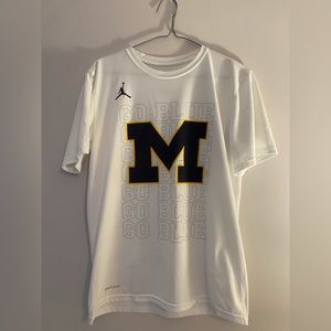 Michigan Wolverines Jordan Dri-Fit T-Shirt Size Medium “Go Blue”